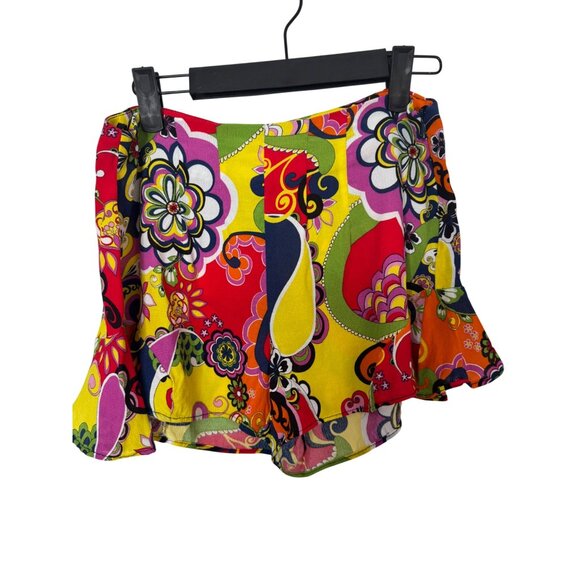 ZARA Colorful Small Floral Patterned Shorts - Picture 4 of 12